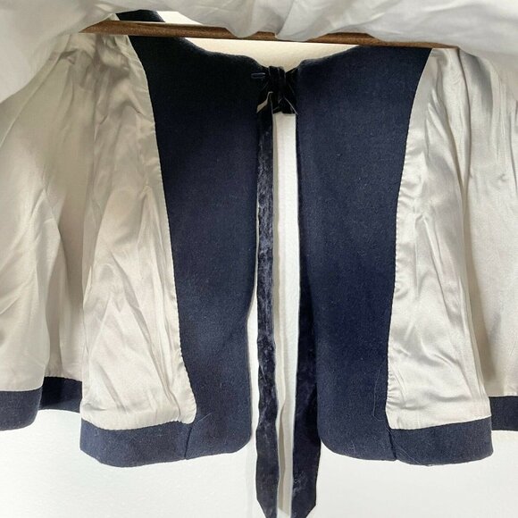 Collectif Capelet Size 4XL Women's Blue Wool Blend Embroidered Metallic Stars - Picture 5 of 9